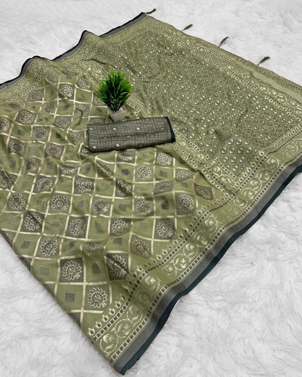 YNF Wholesale Dull Moss Fancy Sarees KESH441 Chandrakala 3 | Surat Manufacturer