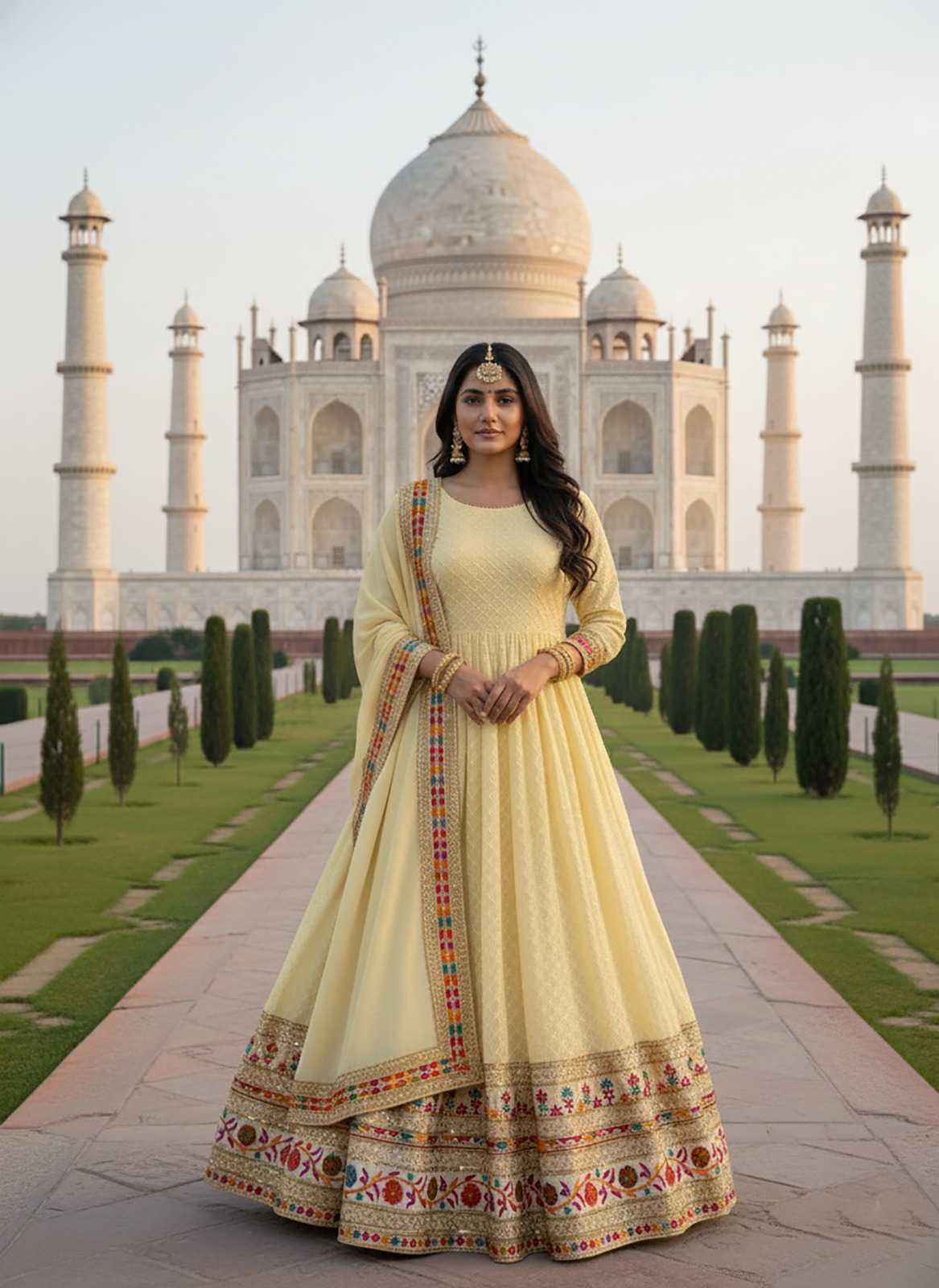 YNF Wholesale Faux Georgette Anarkali Gown KESH530 KB 3307 | Surat Manufacturer
