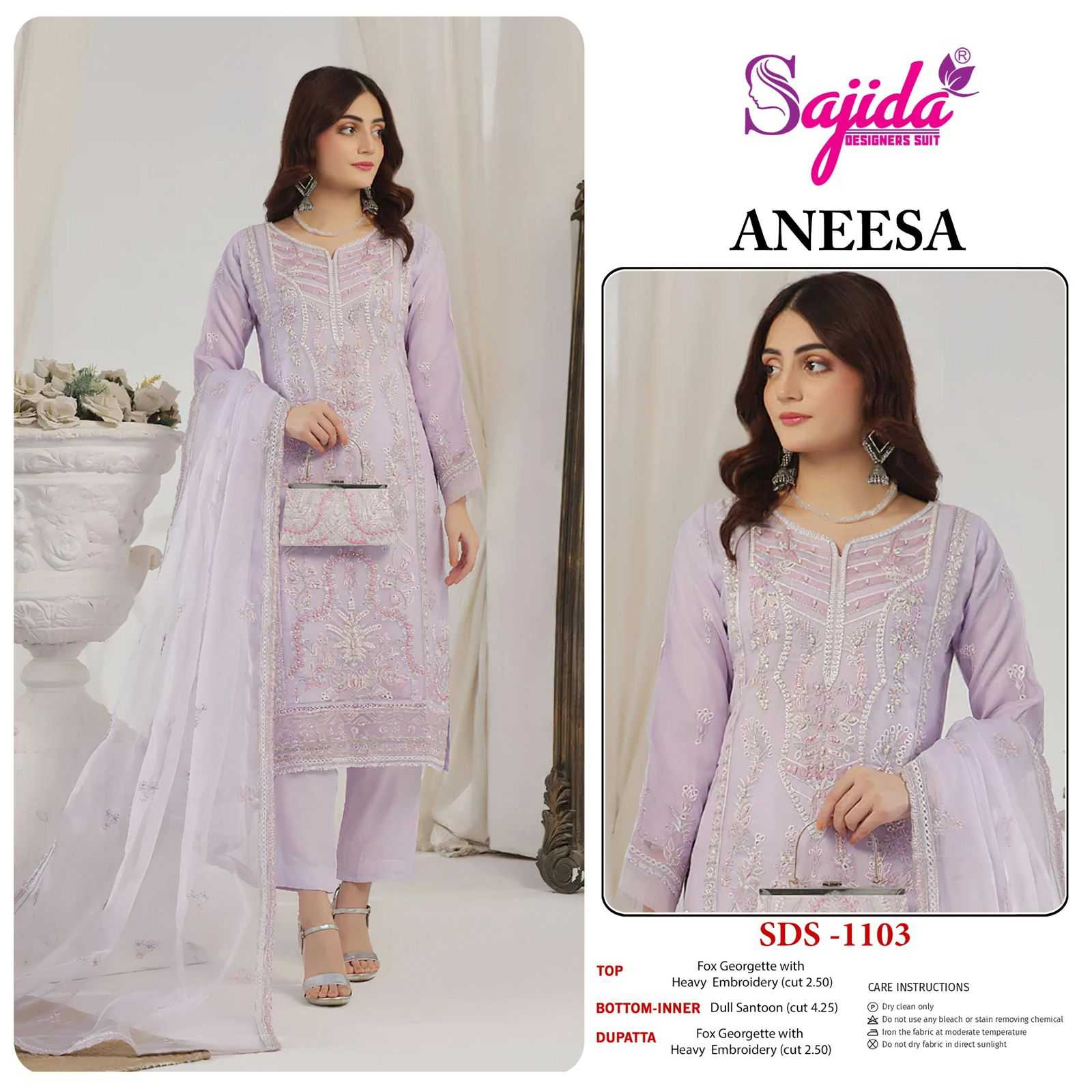 YNF Wholesale Georgette Party wear suits KESH586 SAJIDA ANEESA 1103 | Surat Manufacturer