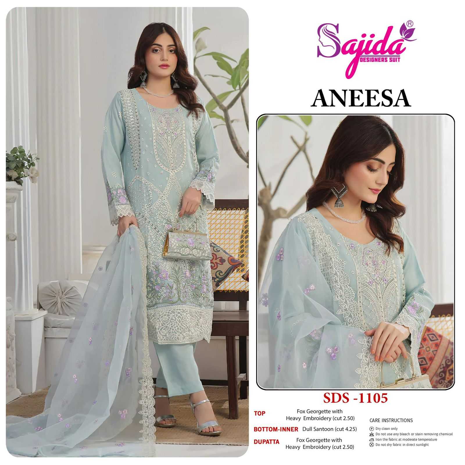 YNF Wholesale Georgette Party wear suits KESH586 SAJIDA ANEESA 1103 | Surat Manufacturer