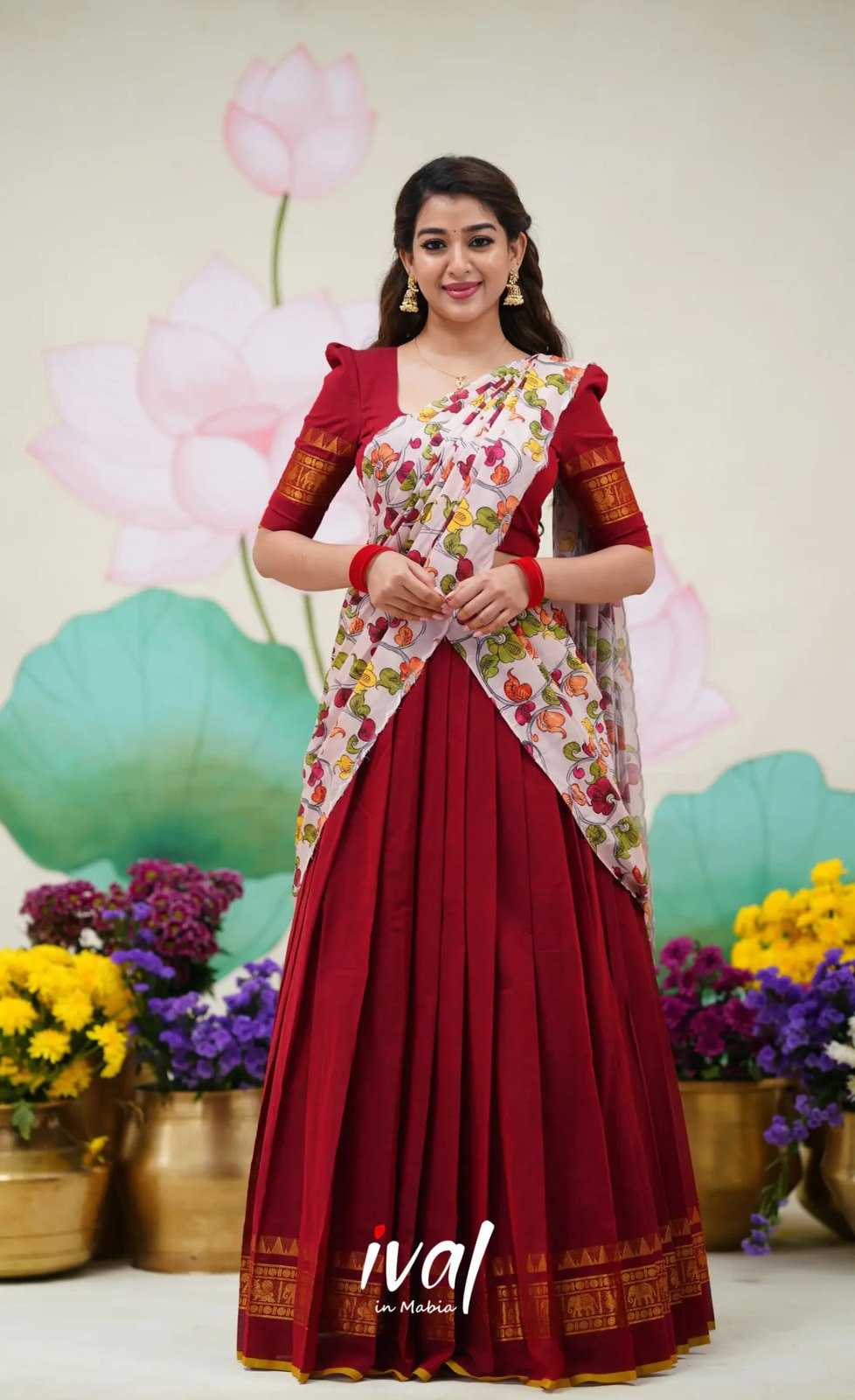YNF Wholesale Kanjivaram Silk Half Sarees KESH554 Half | Surat Manufacturer