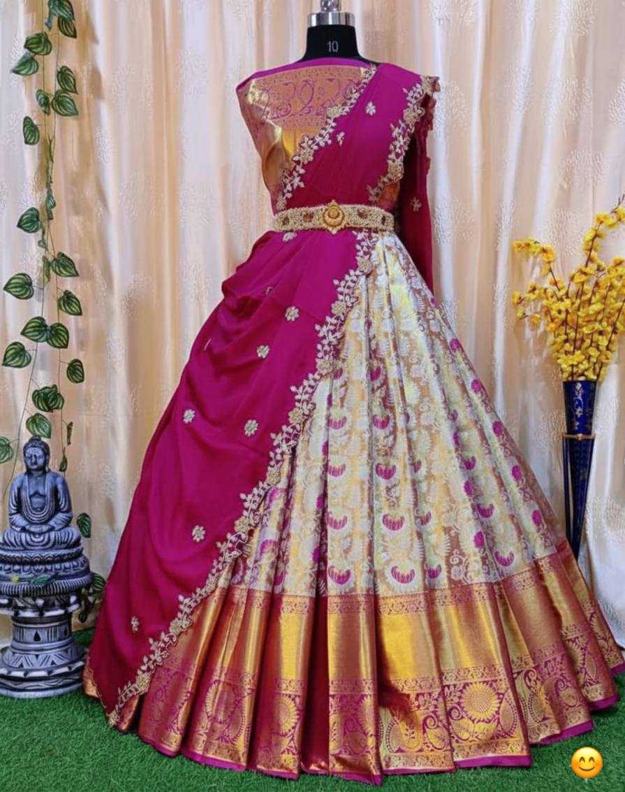 YNF Wholesale Kanjivaram Silk Lehenga Sarees KESH642 048 | Surat Manufacturer