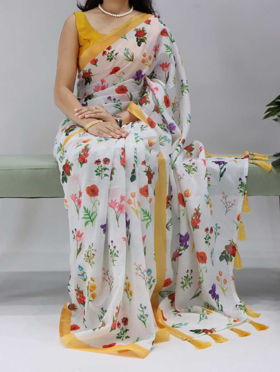 YNF Wholesale Linen Designer Sarees RIN119 1201 | Surat Manufacturer