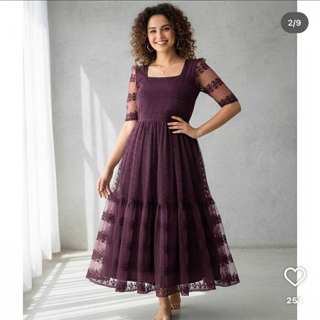 YNF Wholesale Net Dresses KESH544 SUKHI | Surat Manufacturer
