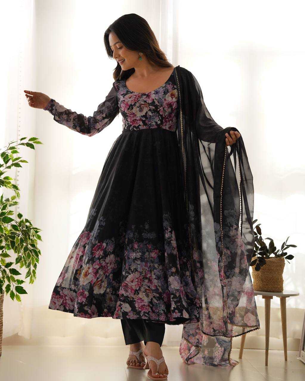 YNF Wholesale Organza Anarkali Gown KESH504 261 | Surat Manufacturer
