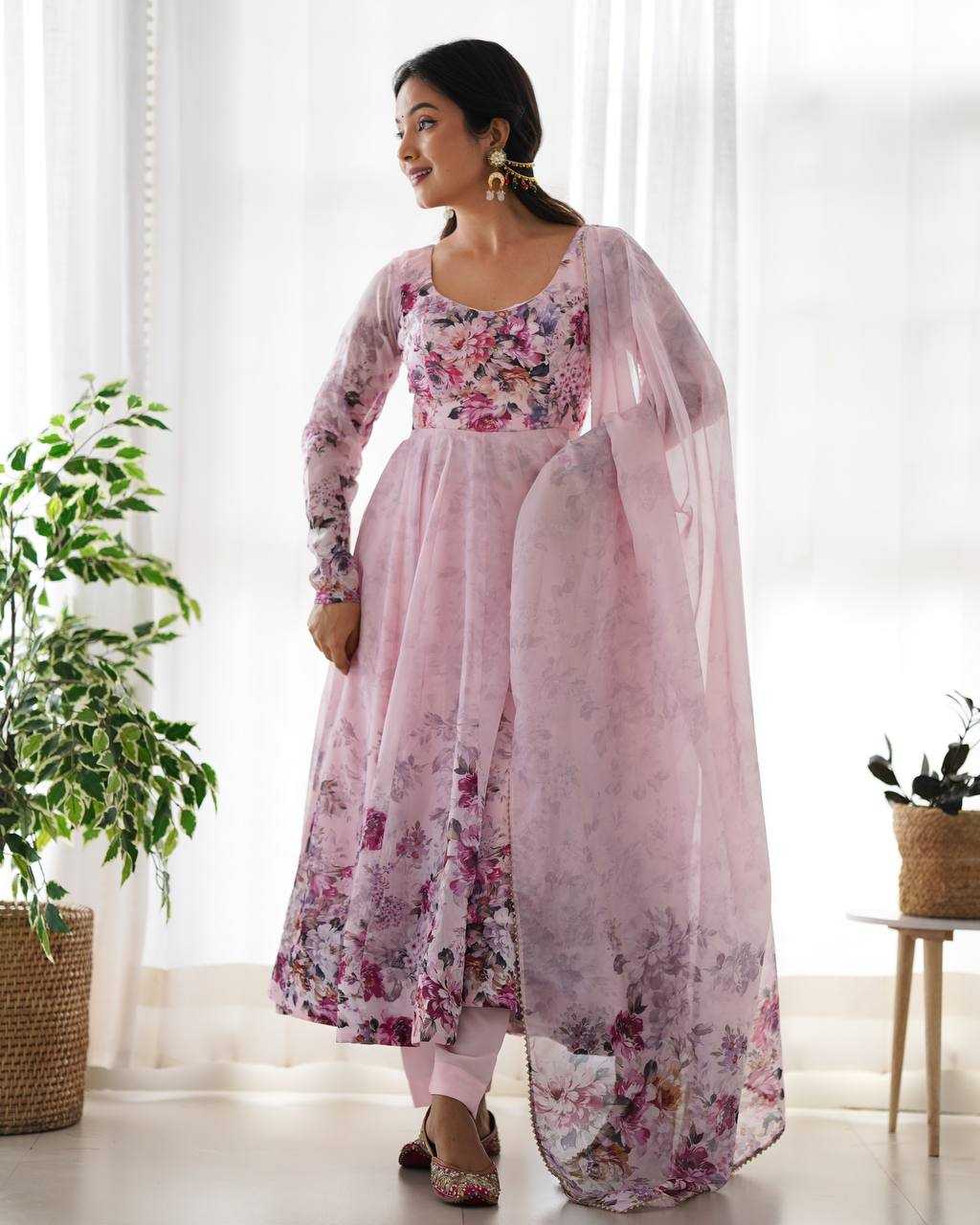 YNF Wholesale Organza Anarkali Gown KESH504 261 | Surat Manufacturer