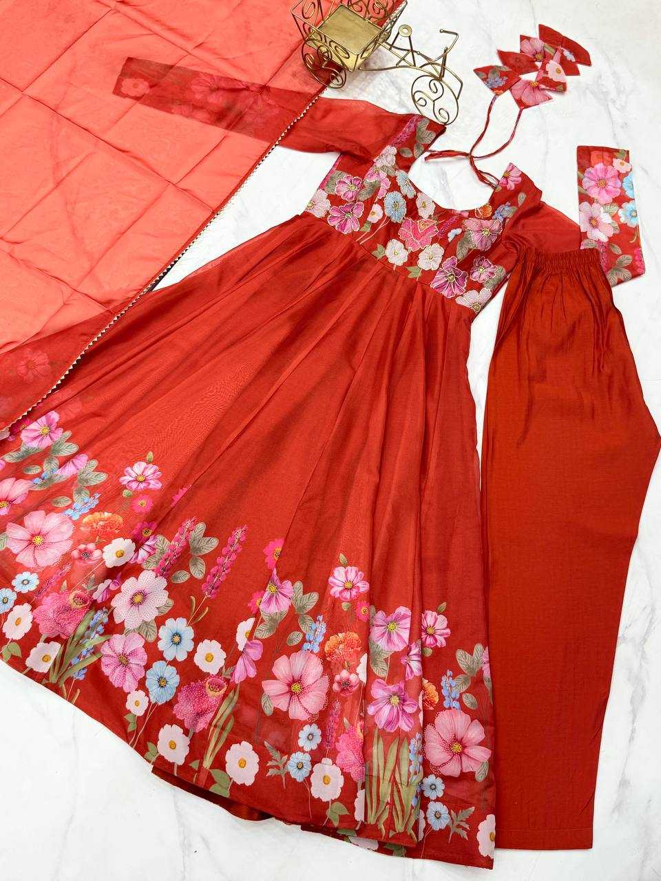 YNF Wholesale Organza Silk Anarkali Suits KESH504 LIRIL | Surat Manufacturer