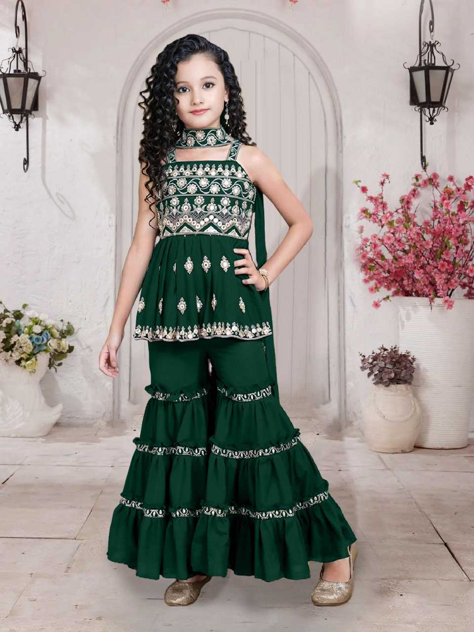 YNF Wholesale Poly Crepe Kids Sharara KESH642 SUHANI | Surat Manufacturer
