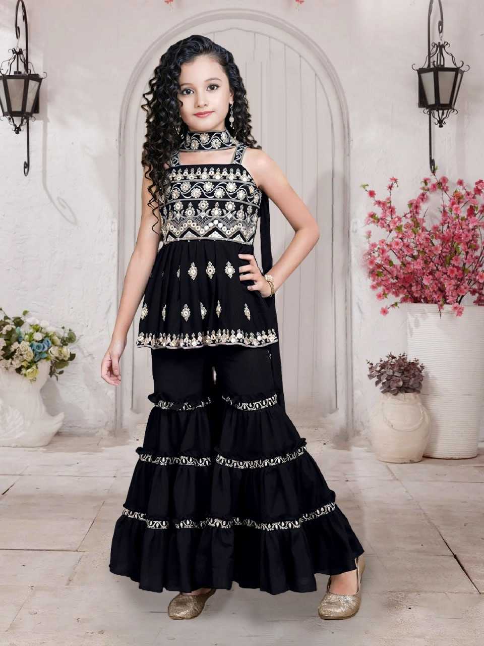 YNF Wholesale Poly Crepe Kids Sharara KESH642 SUHANI | Surat Manufacturer