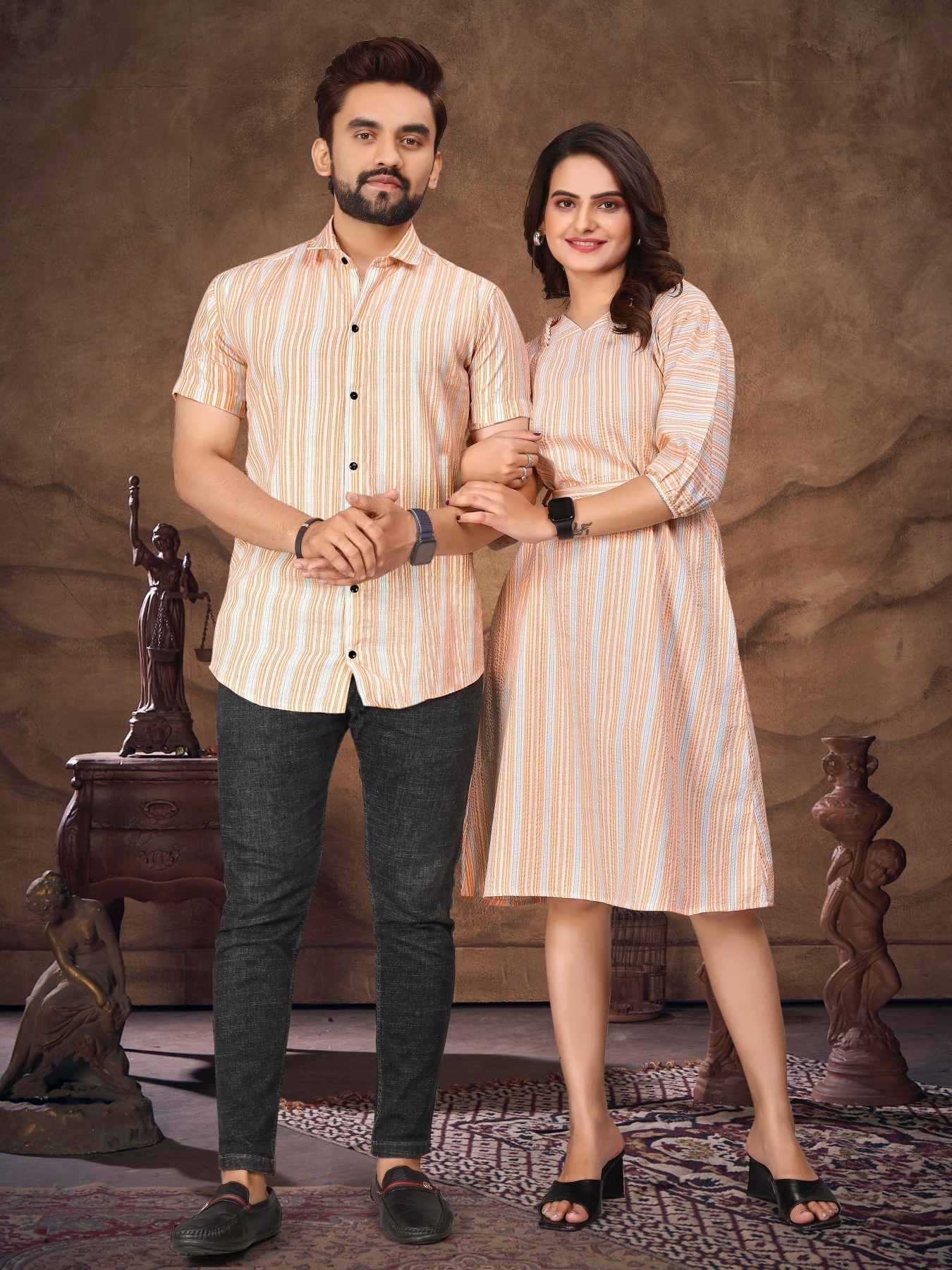 YNF Wholesale Pure Cotton Couple Matching Ethnic Outfits KESH481 VEER-ZARA-2 | Surat Manufacturer