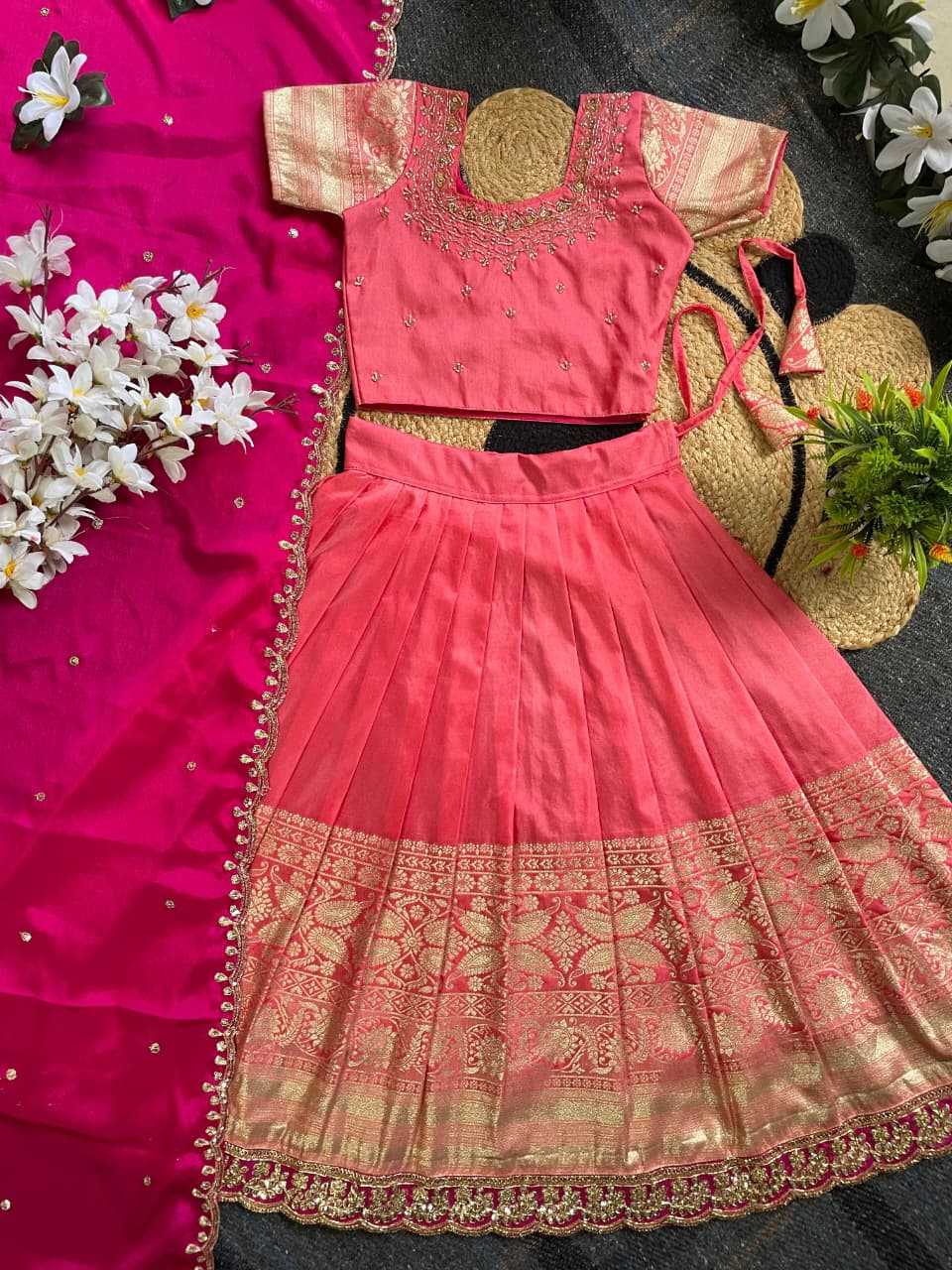 YNF Wholesale Pure Silk Kids Lehenga Choli KESH505 SANIYA | Surat Manufacturer