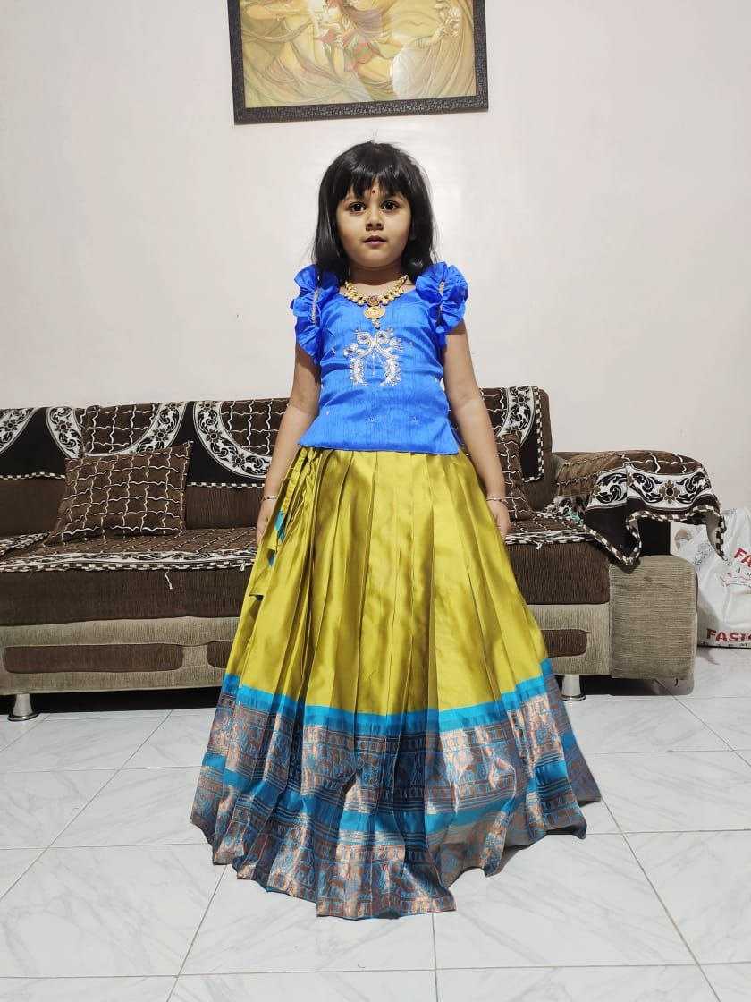 YNF Wholesale Pure Silk Kids Lehenga RIN161 PONGAL | Surat Manufacturer