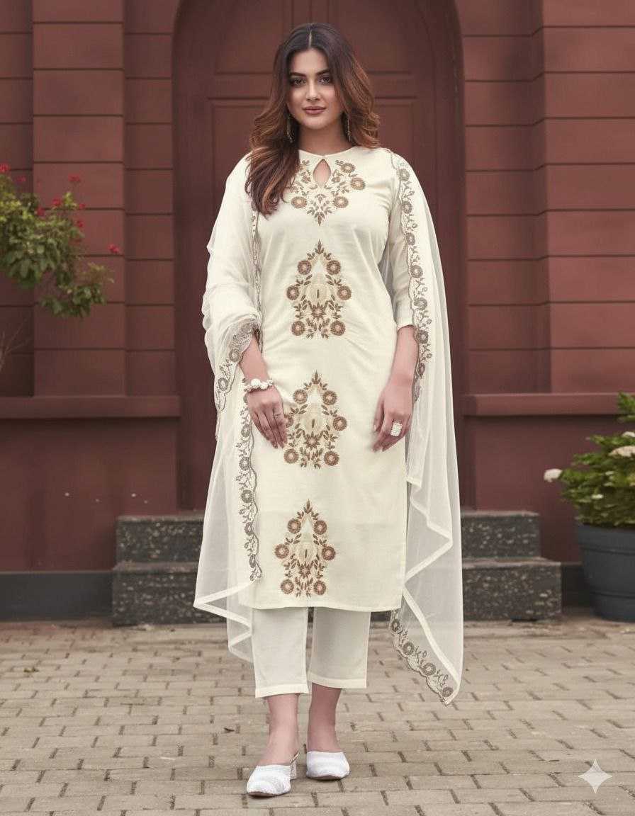 YNF Wholesale Pure Viscos Embroidery Suits KESH529 | Surat Manufacturer