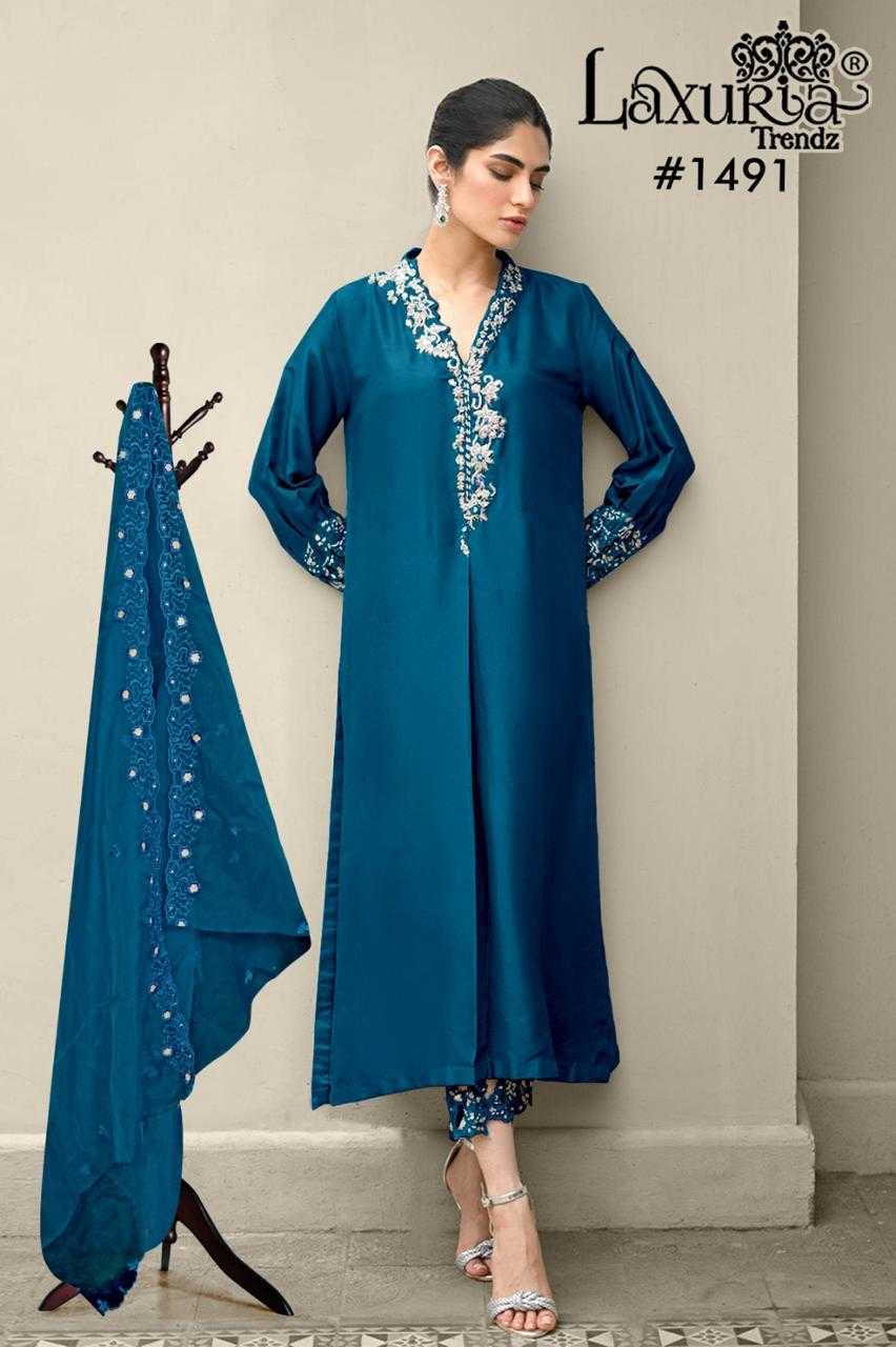 YNF Wholesale Satin Embroidered Suits KESH530 Laxuria 1491 | Surat Manufacturer