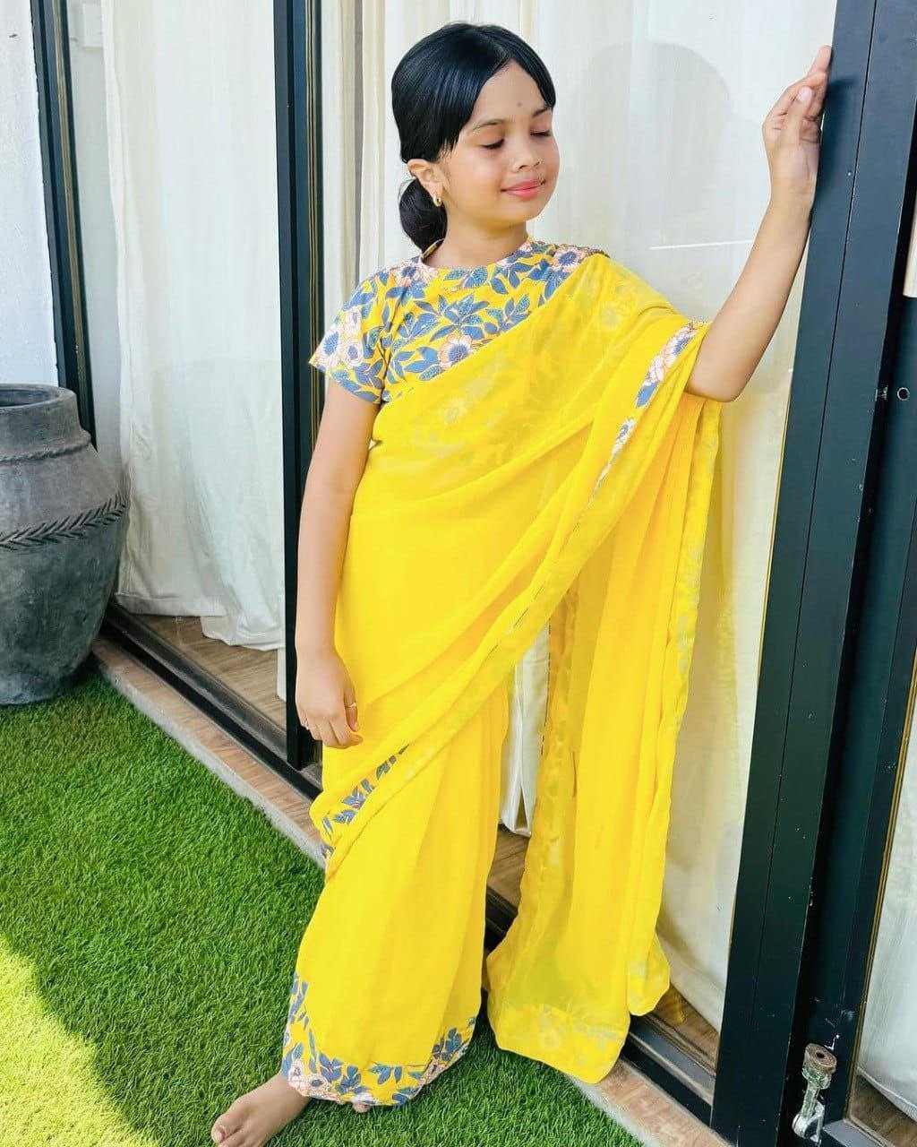 YNF Wholesale Soft Dola Kids Saree Dress KESH505 ADITI | Surat Manufacturer