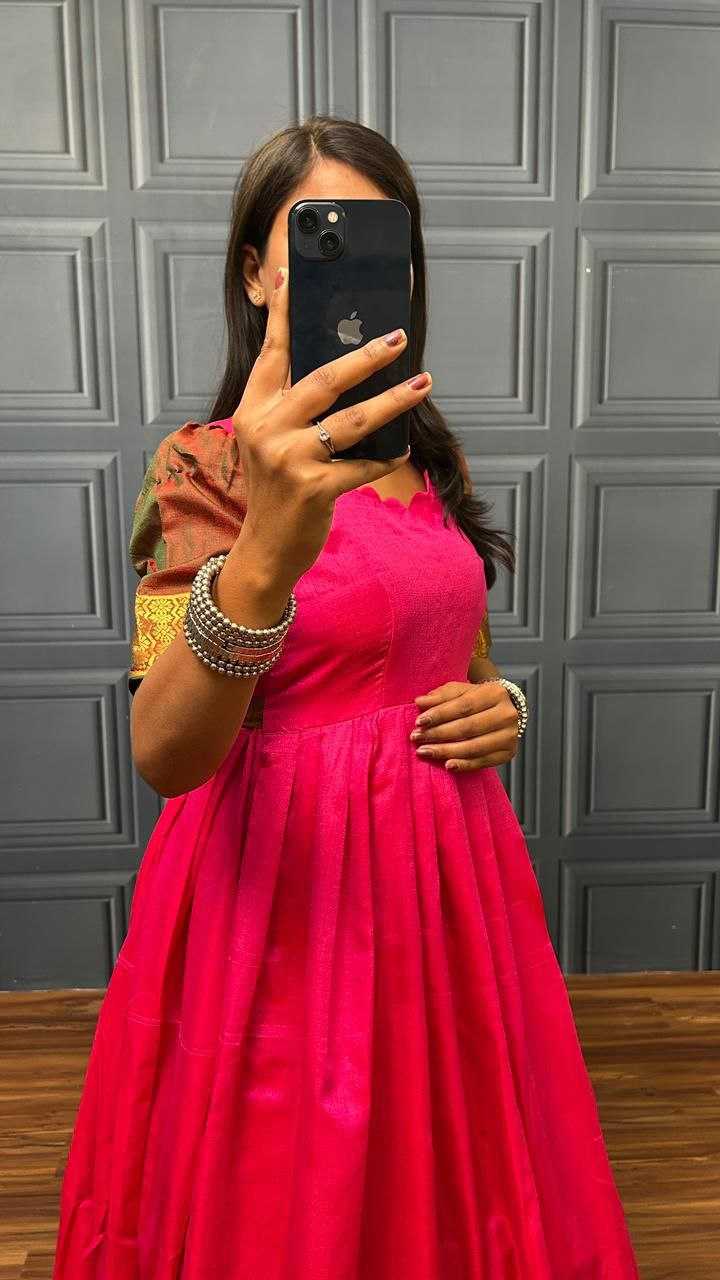 YNF Wholesale Soft Tissue Fancy Gowns KESH619 Kishori | Surat Manufacturer
