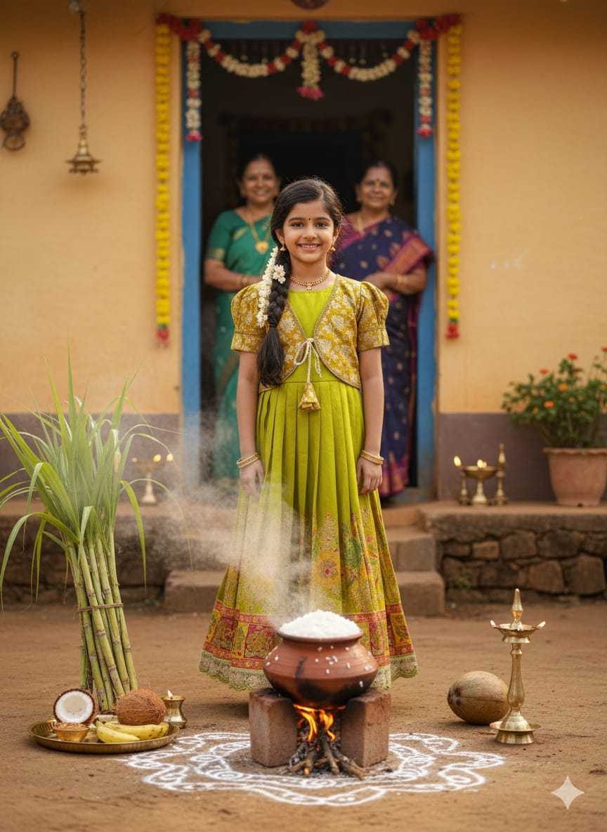 YNF Wholesale Viscose Kids Ethnic Gowns KESH505 Pongal | Surat Manufacturer