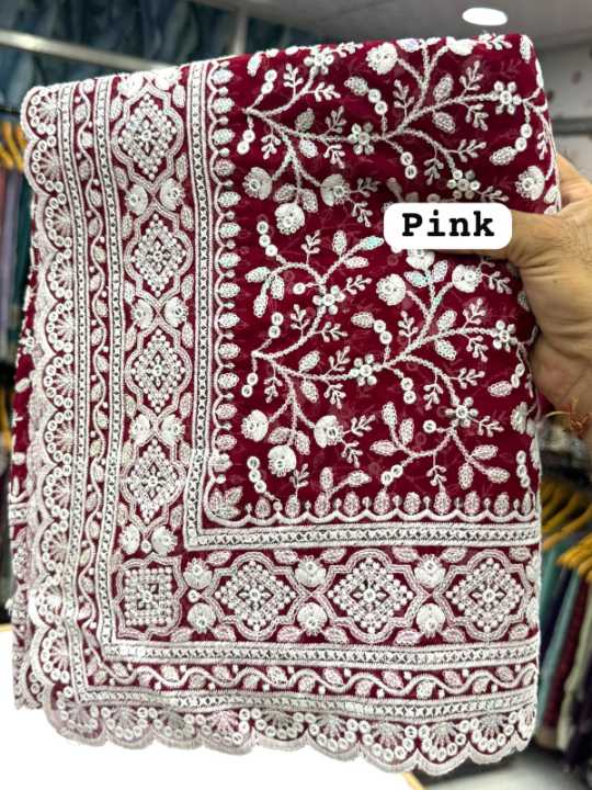 YNF Wholesale Chikan Designer Sarees KESH114 9517 | Surat Manufacturer