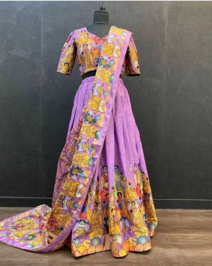 YNF Wholesale Chinon Kalamkari Lehenga KESH511 ANIKA | Surat Manufacturer