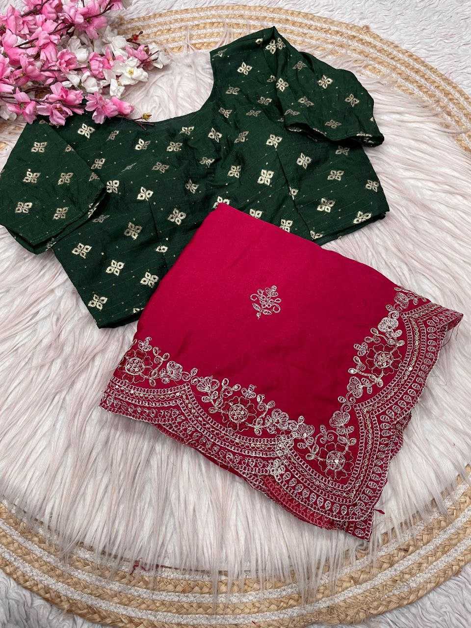 YNF Wholesale Chinon Silk Festival Silk Sarees RIN230 666 | Surat Manufacturer