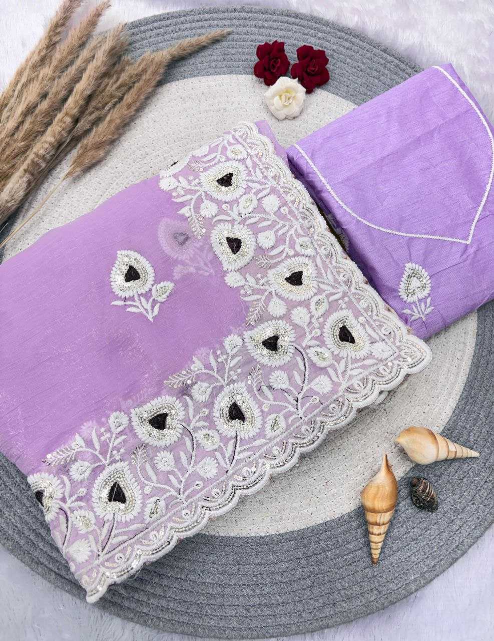 YNF Wholesale Crunchi Chiffon Sarees RIN230 655 | Surat Manufacturer