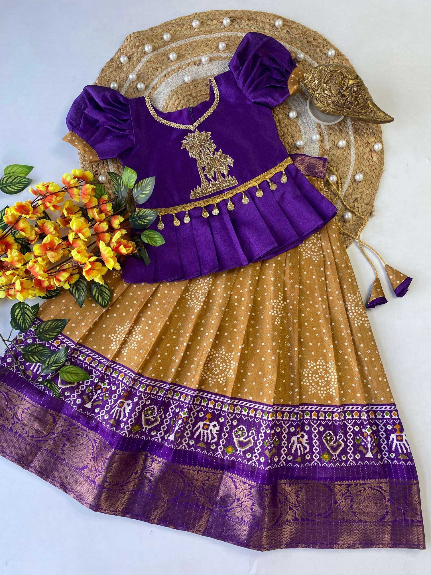 YNF Wholesale Dola Silk Kids Ethnic Wear RIN235 tree work | Surat Manufacturer