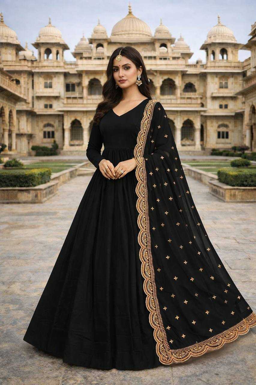 YNF Wholesale Faux Georgette Embroidery Gowns KESH175 Dhanvi | Surat Manufacturer