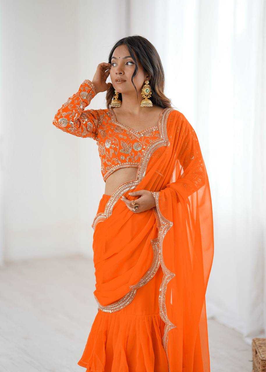 YNF Wholesale Faux Georgette Party Wear Sarees RIN133 58 | Surat Manufacturer