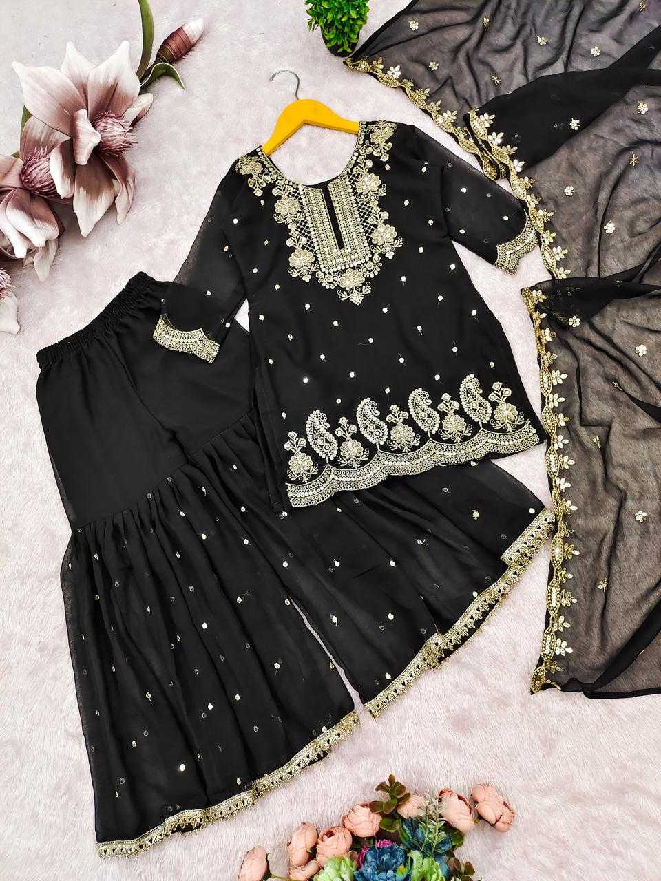 YNF Wholesale Faux Georgette Kids Top & Pant RIN235 Siqwons | Surat Manufacturer