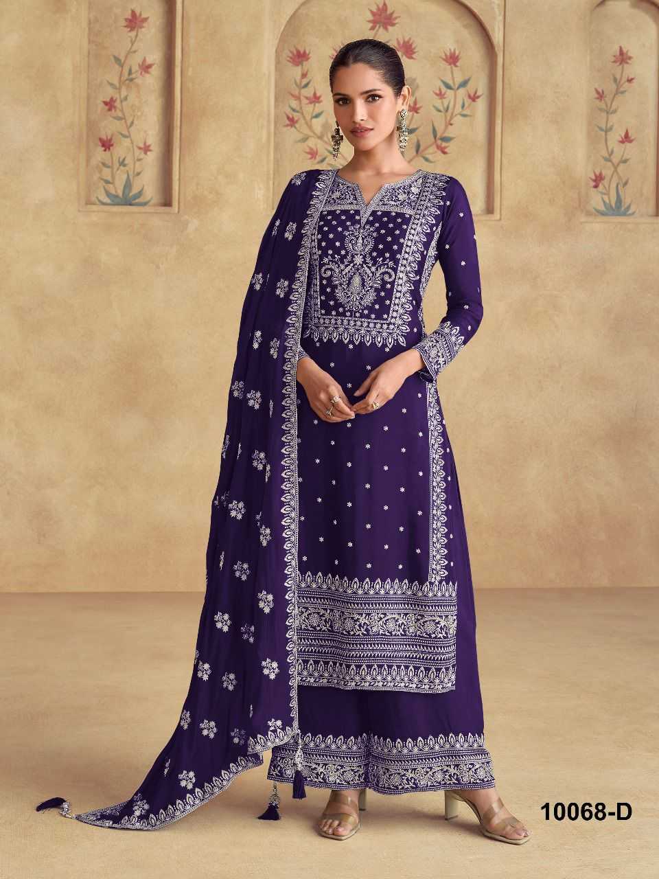 YNF Wholesale Faux Georgette Party wear suits RIN236 AASHIRWAD 10068 | Surat Manufacturer