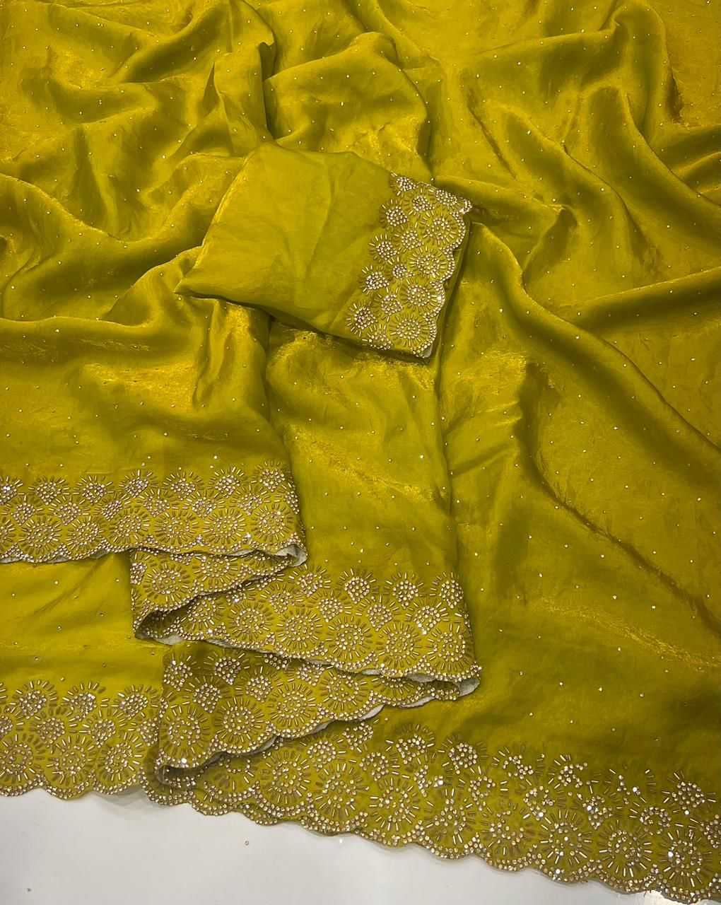 YNF Wholesale FENDY Embroidered Sarees KESH547 SARAN | Surat Manufacturer