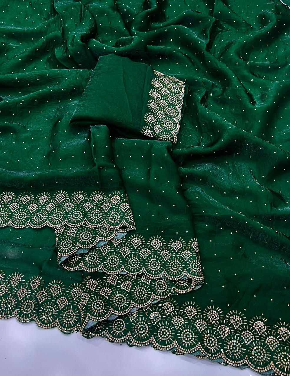YNF Wholesale FENDY Embroidered Sarees KESH547 SARAN | Surat Manufacturer