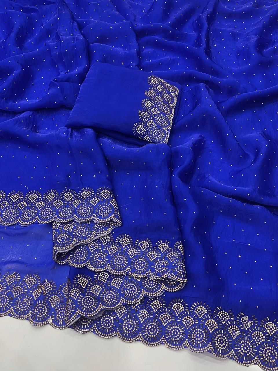 YNF Wholesale FENDY Embroidered Sarees KESH547 SARAN | Surat Manufacturer