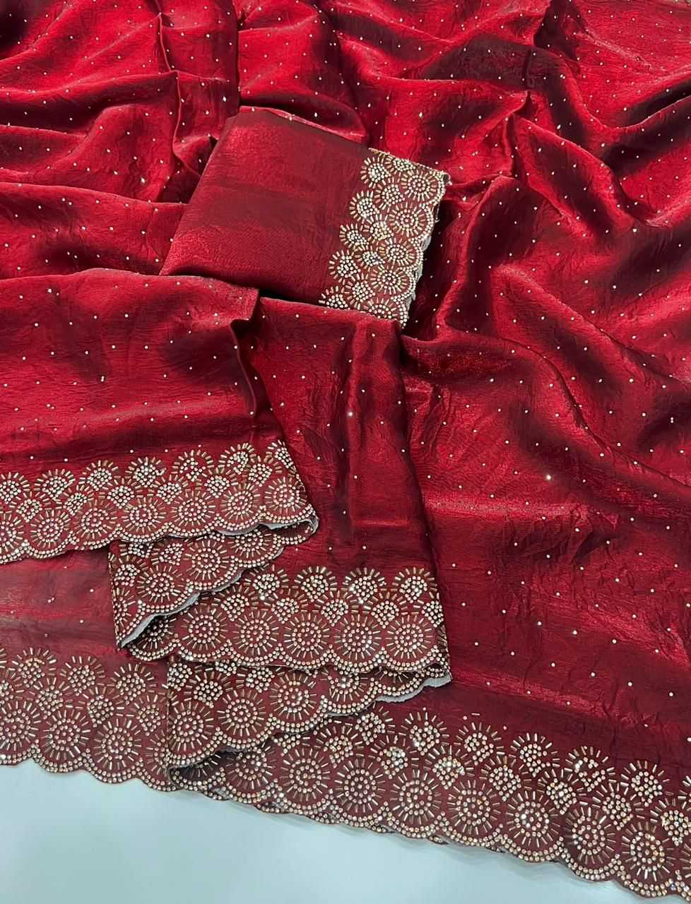 YNF Wholesale FENDY Embroidered Sarees KESH547 SARAN | Surat Manufacturer