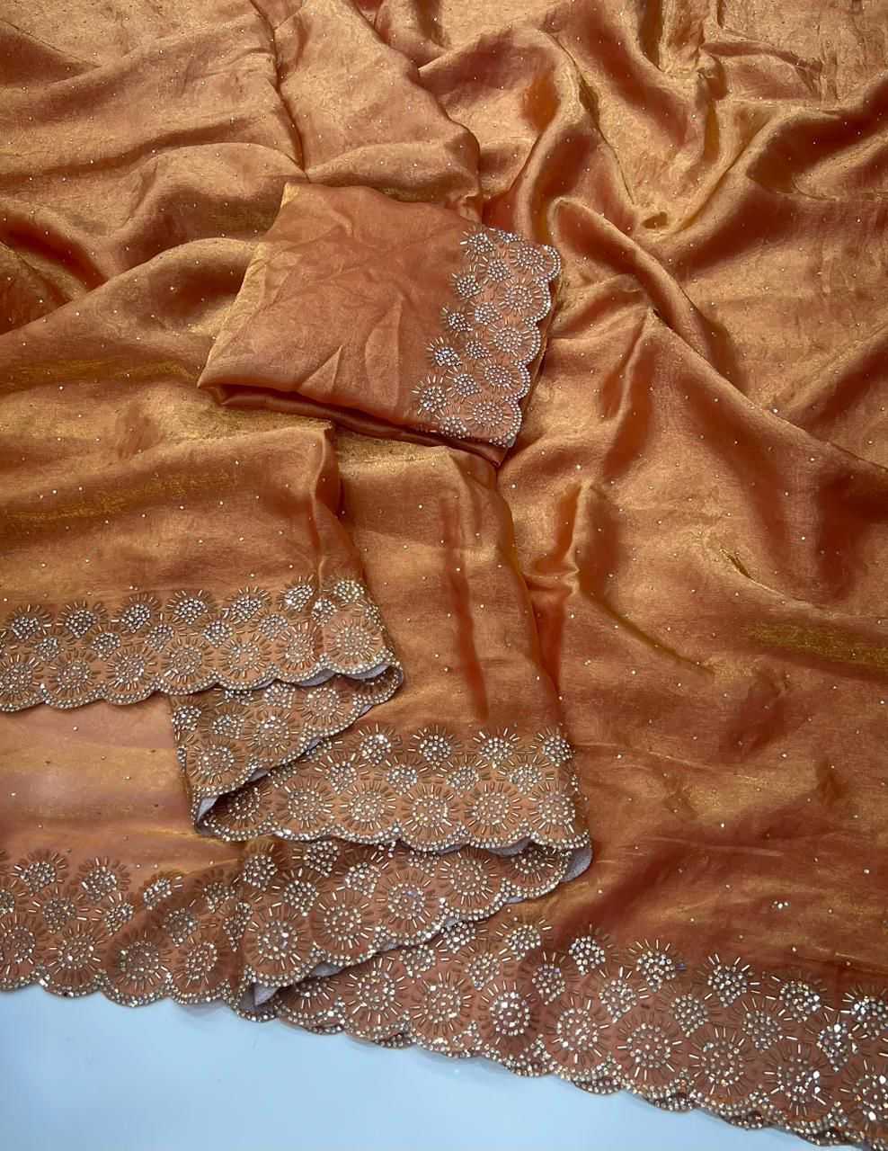YNF Wholesale FENDY Embroidered Sarees KESH547 SARAN | Surat Manufacturer