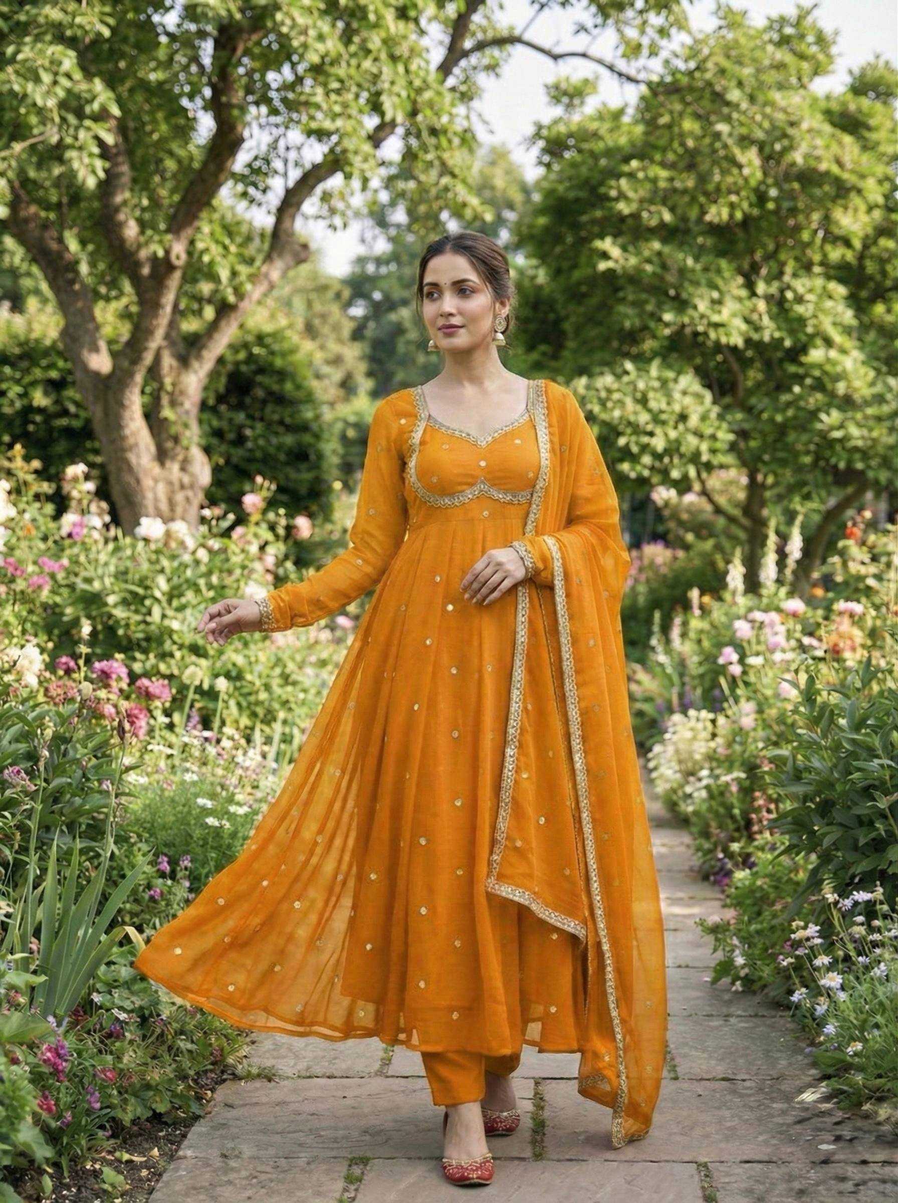 YNF Wholesale FENDY Satin Party Wear Gowns KESH513 542 | Surat Manufacturer