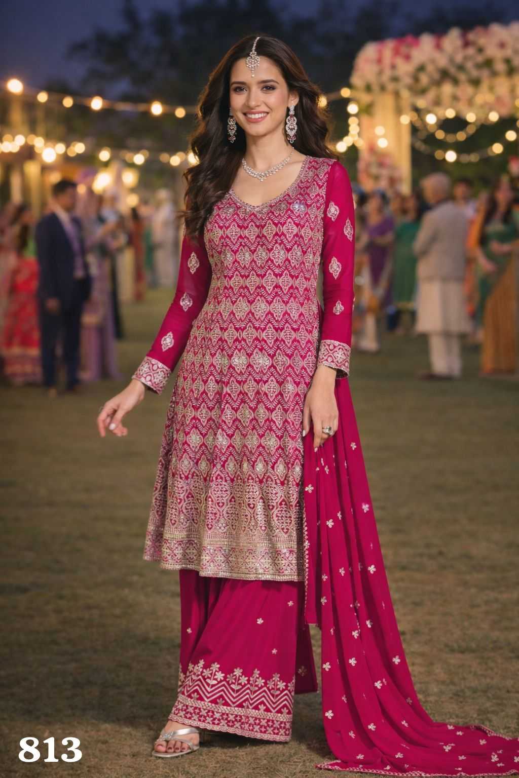 YNF Wholesale Georgette Embroidery Suits KESH481 MRUDANGI ZARINA 812 | Surat Manufacturer