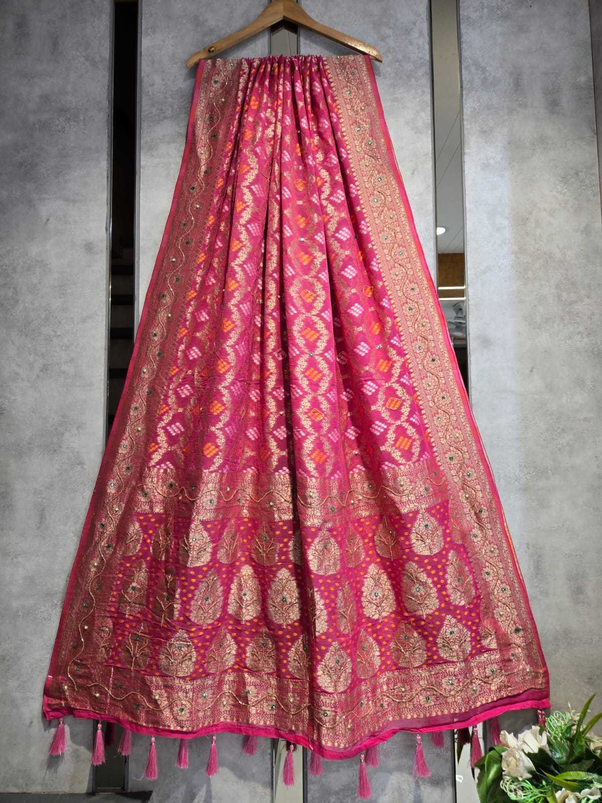 YNF Wholesale Georgette Gajji Modal Dupattas KESH580 LATIKA | Surat Manufacturer