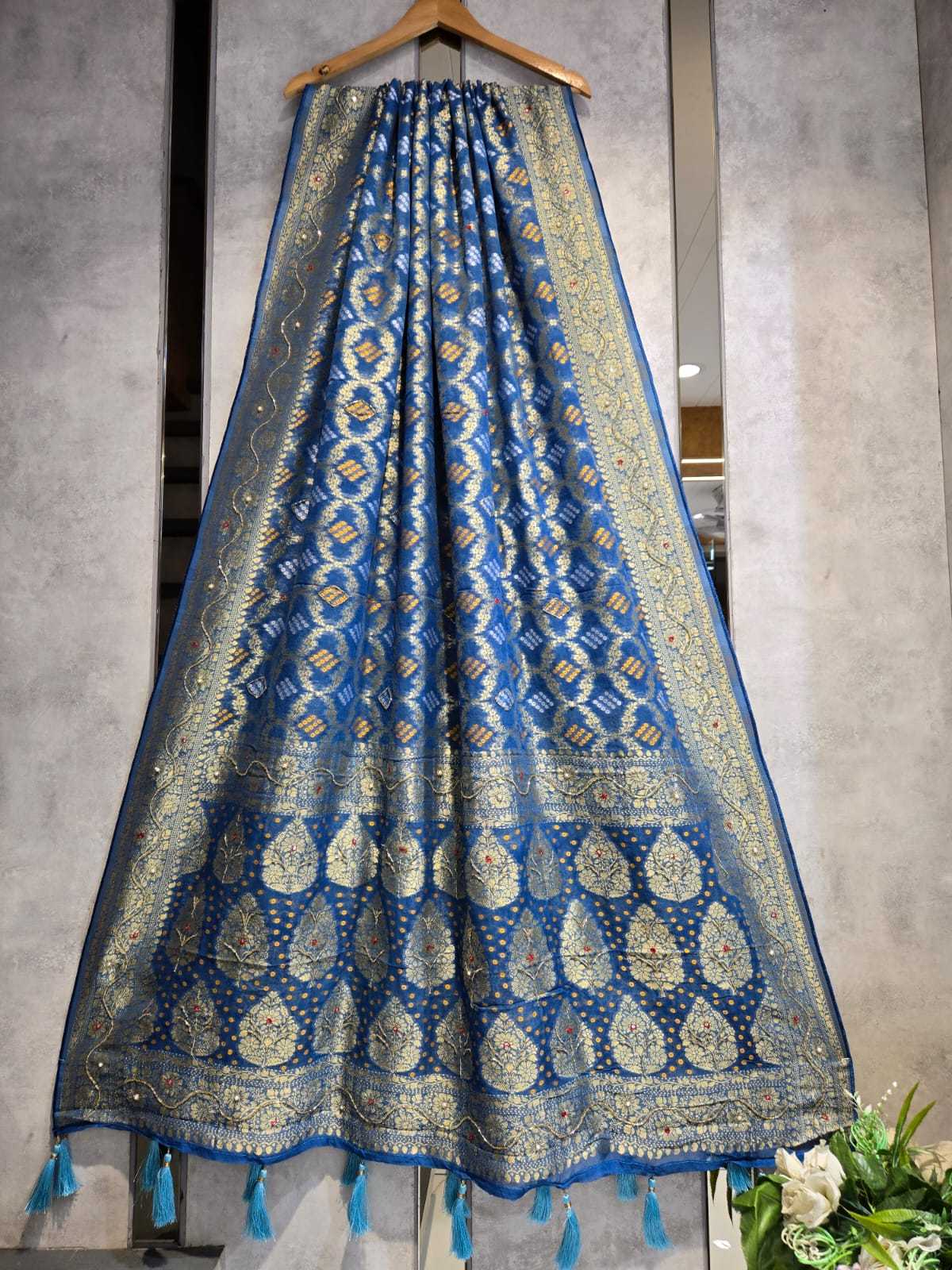 YNF Wholesale Georgette Gajji Modal Dupattas KESH580 LATIKA | Surat Manufacturer