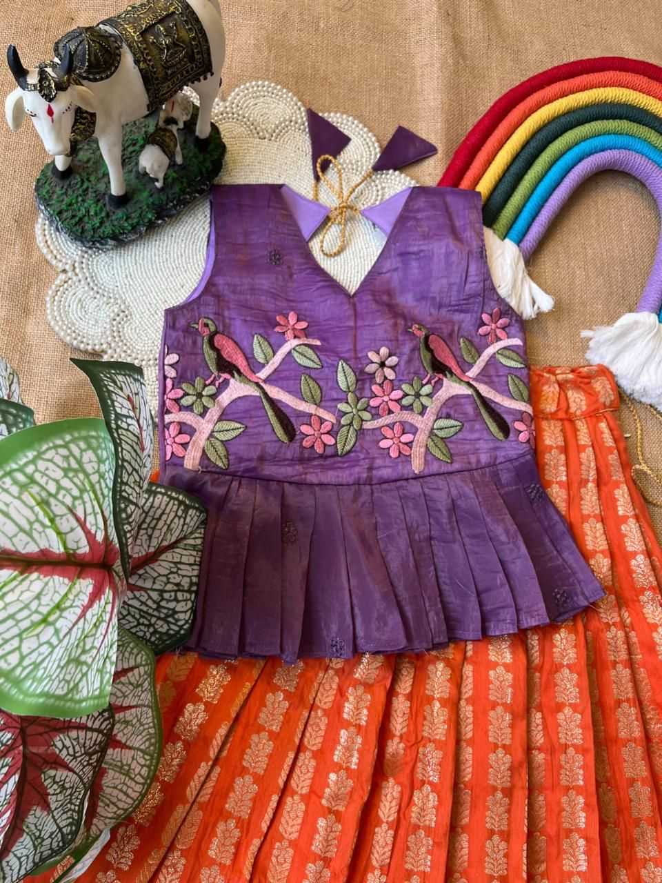 YNF Wholesale Georgette Kids Lehenga RIN235 Gold crush | Surat Manufacturer