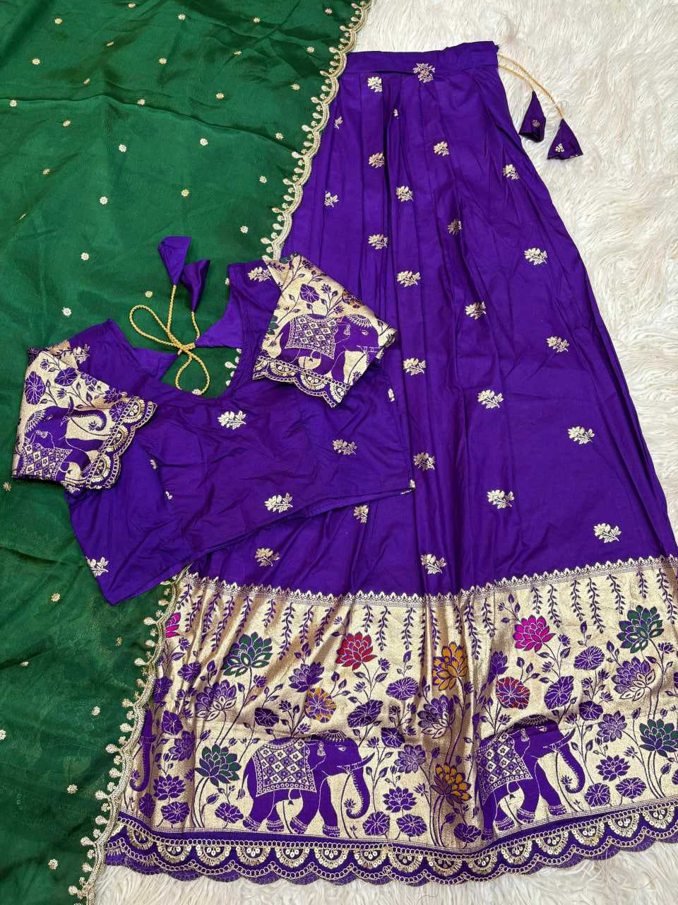 YNF Wholesale Jacquard Fancy Lehenga RIN195 Elephant stitched | Surat Manufacturer