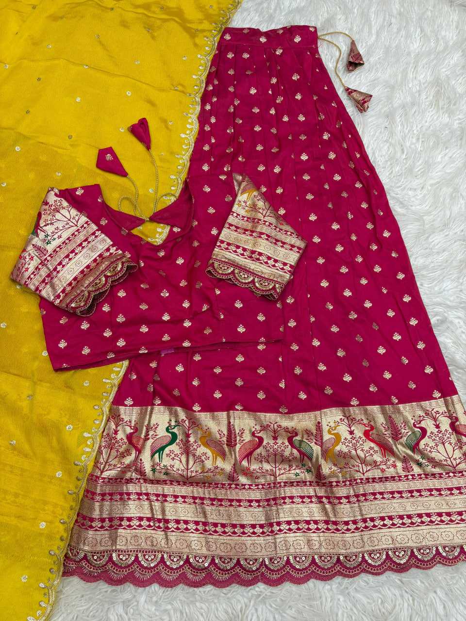 YNF Wholesale Jacquard Designer Lehenga RIN195 Pongal Special | Surat Manufacturer