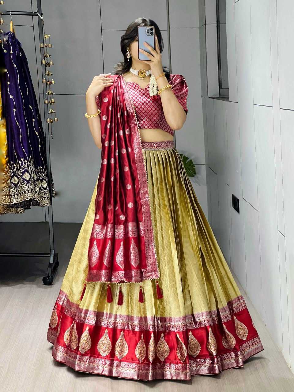 YNF Wholesale Kanjivaram Silk Wedding Lehenga RIN119 8116 | Surat Manufacturer