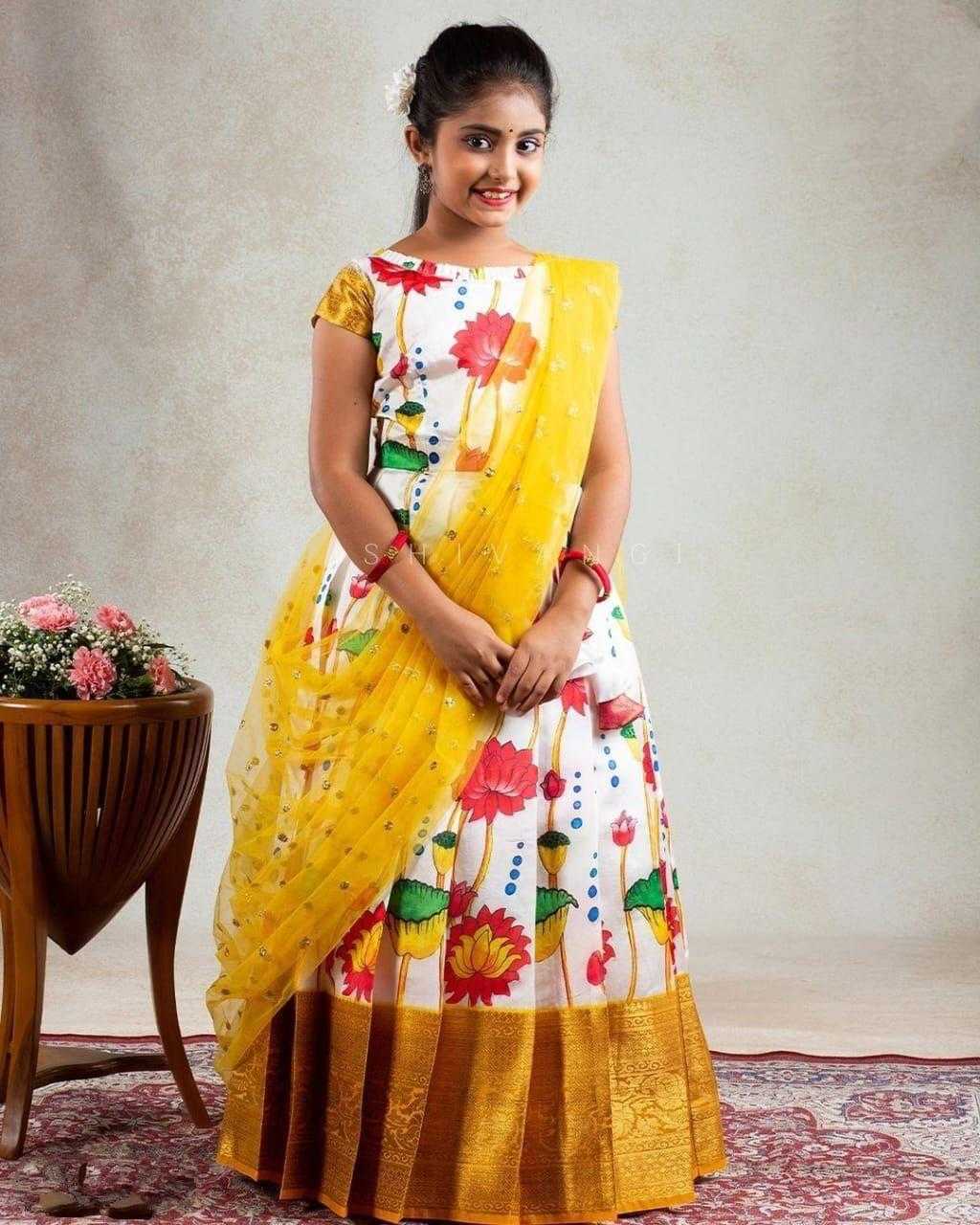 YNF Wholesale Lichi Silk Ethnic Dresses For Kids RIN235 Lichi Silk | Surat Manufacturer