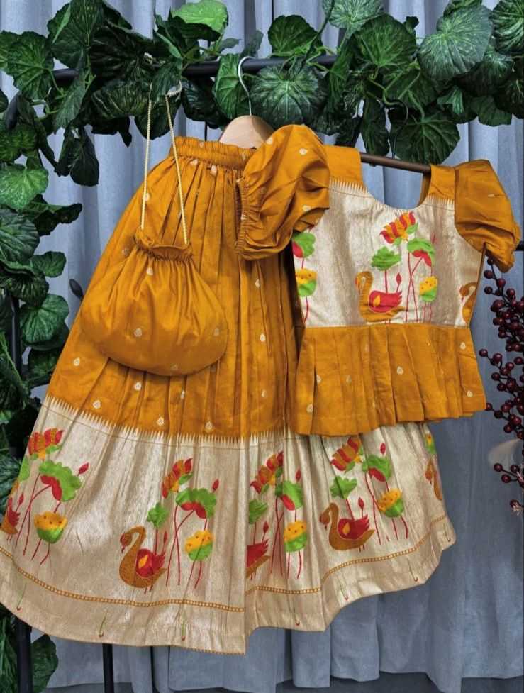 YNF Wholesale Premium Silk Kids Lehenga RIN235 Teal Green | Surat Manufacturer