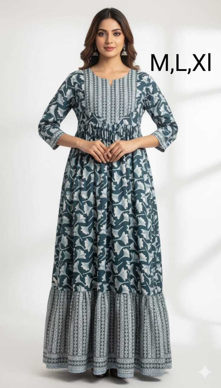 YNF Wholesale Pure Cotton Maxi Dresses KESH585 174 | Surat Manufacturer