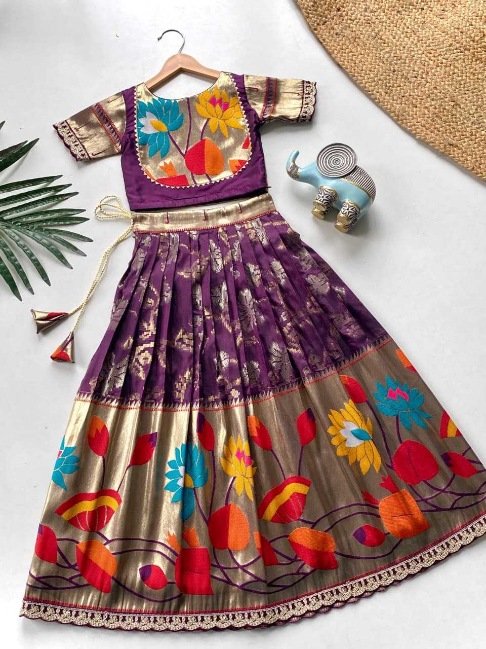 YNF Wholesale Pure Silk Kids Lehenga KESH249 Geeta | Surat Manufacturer