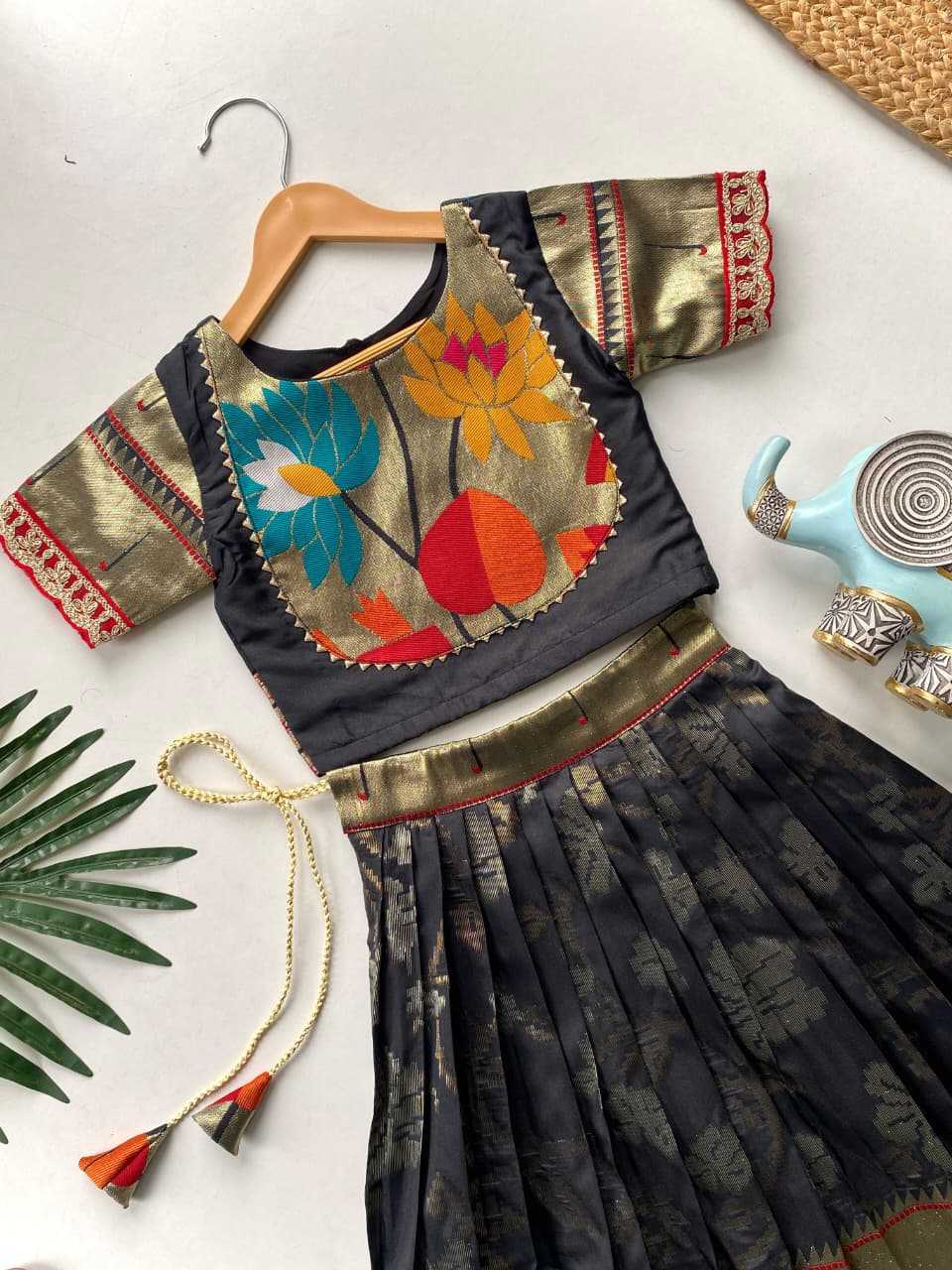 YNF Wholesale Pure Silk Kids Lehenga KESH249 Geeta | Surat Manufacturer