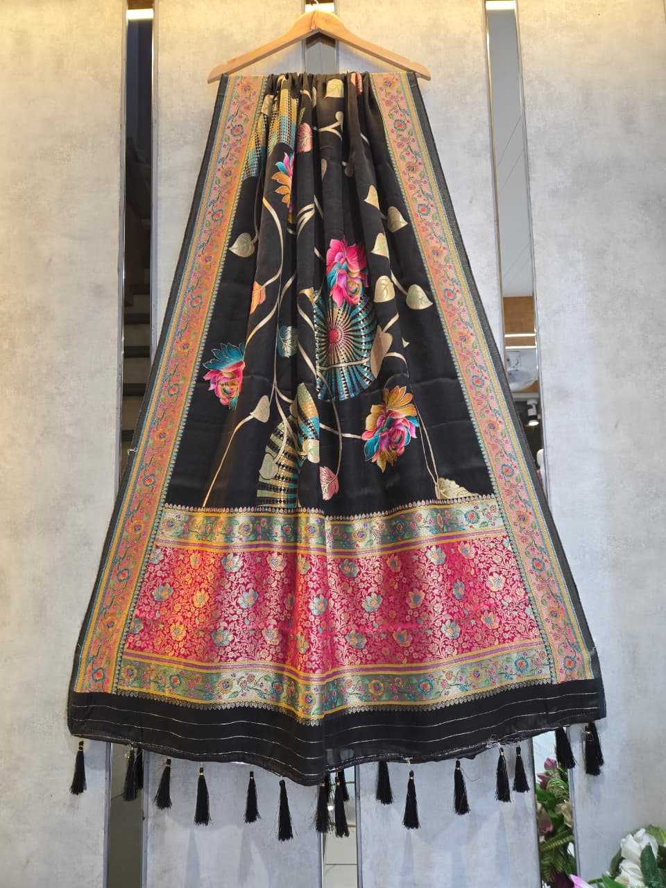 YNF Wholesale Pure Silk Gajji Modal Dupattas KESH580 PUMKIN | Surat Manufacturer