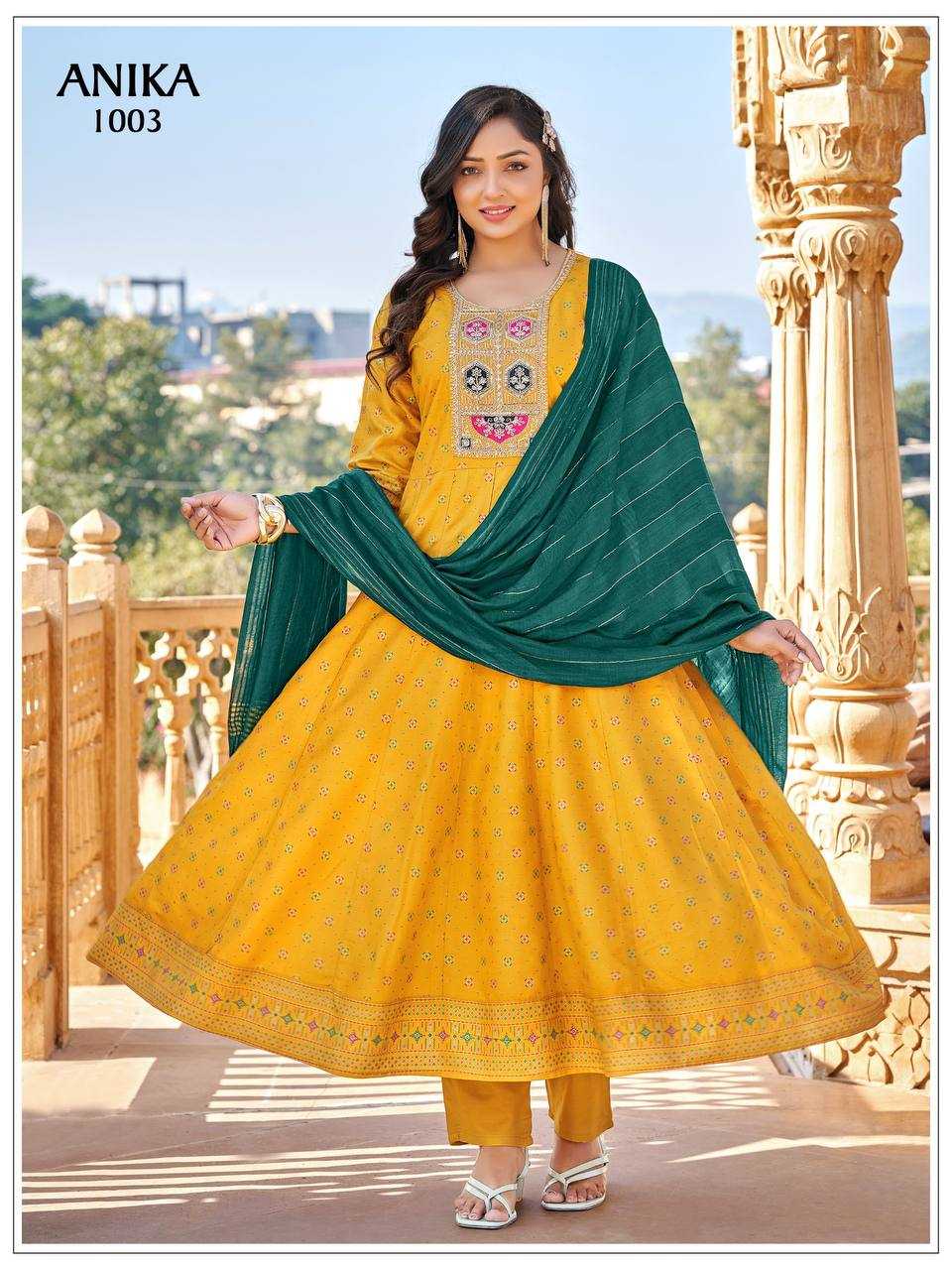 YNF Wholesale Rayon Fancy Gowns RIN131 ANIKA | Surat Manufacturer